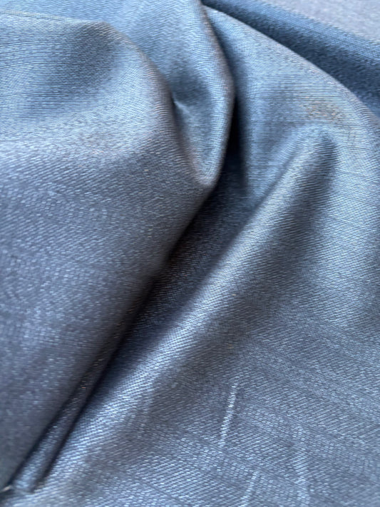 LORO 013 black shiny striped wool stretch