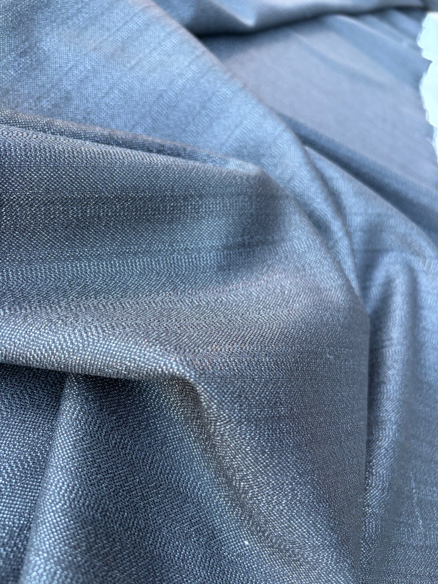 LORO 013 black shiny striped wool stretch