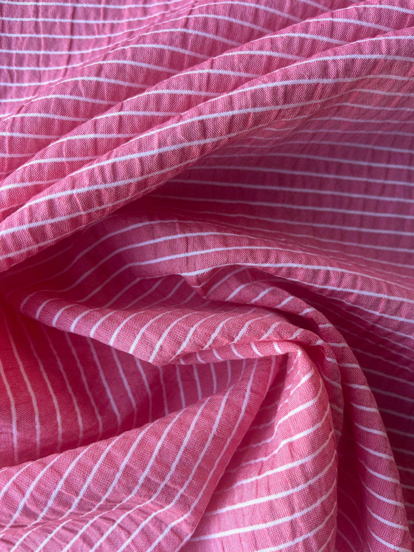 MONTI 003 23492 soft crinkle cotton red/white stripe