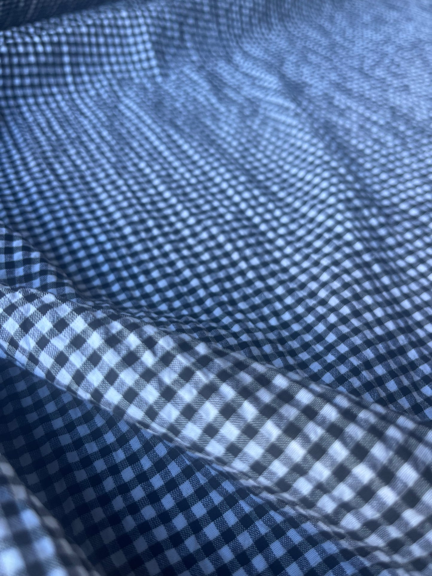 MONTI 010 43656/5 cotton crinkle check white/black