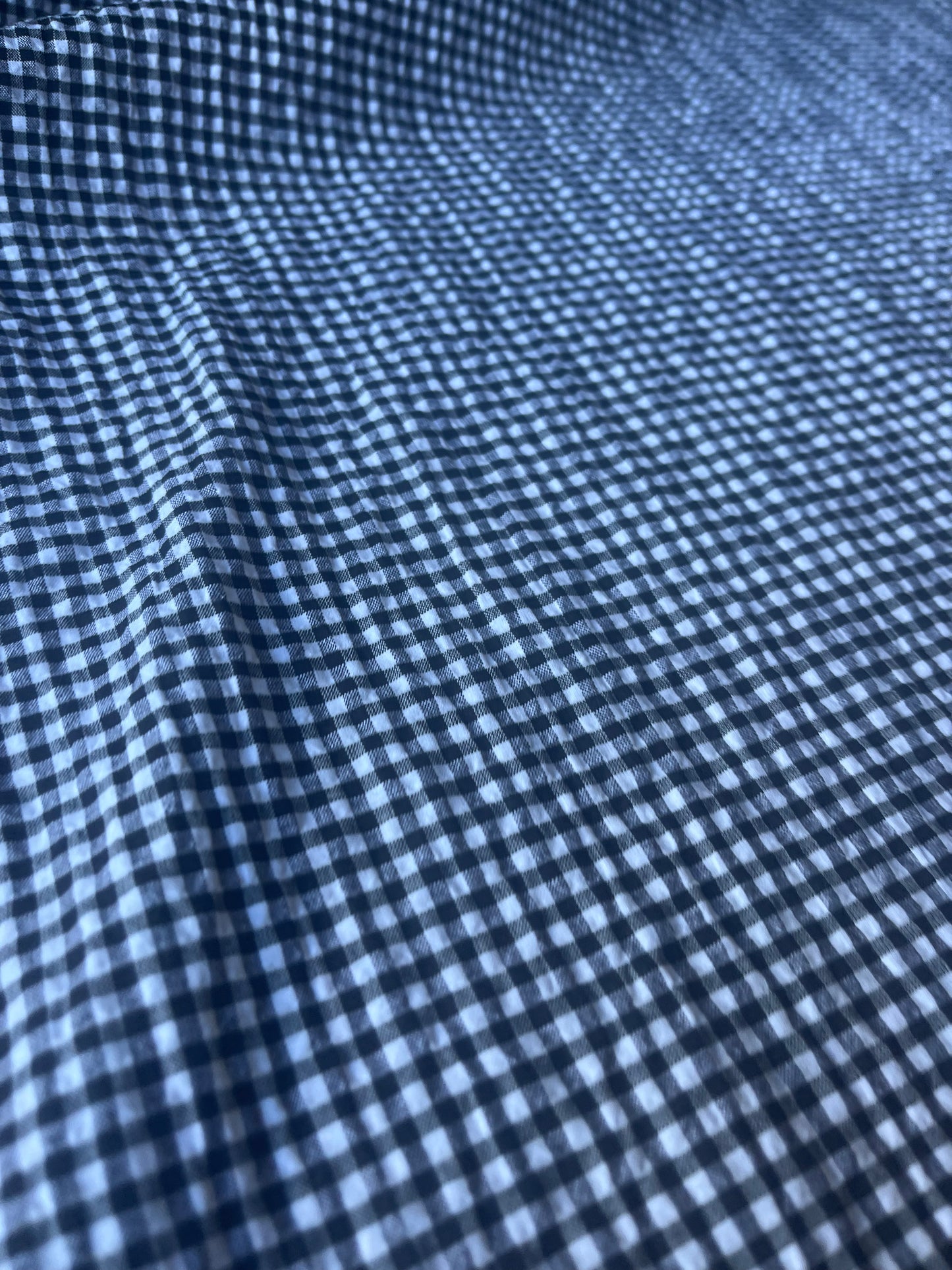 MONTI 010 43656/5 cotton crinkle check white/black