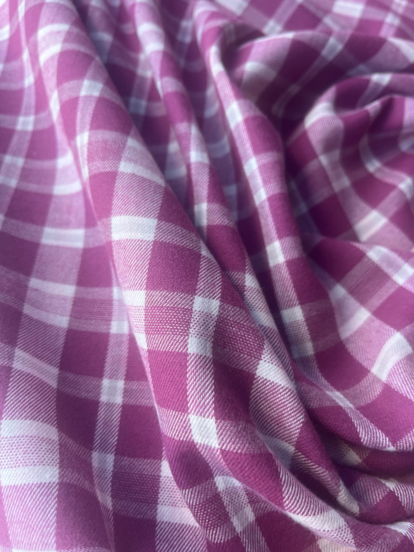 MONTI 012 42286/7cotton dobby twill check pink/off white