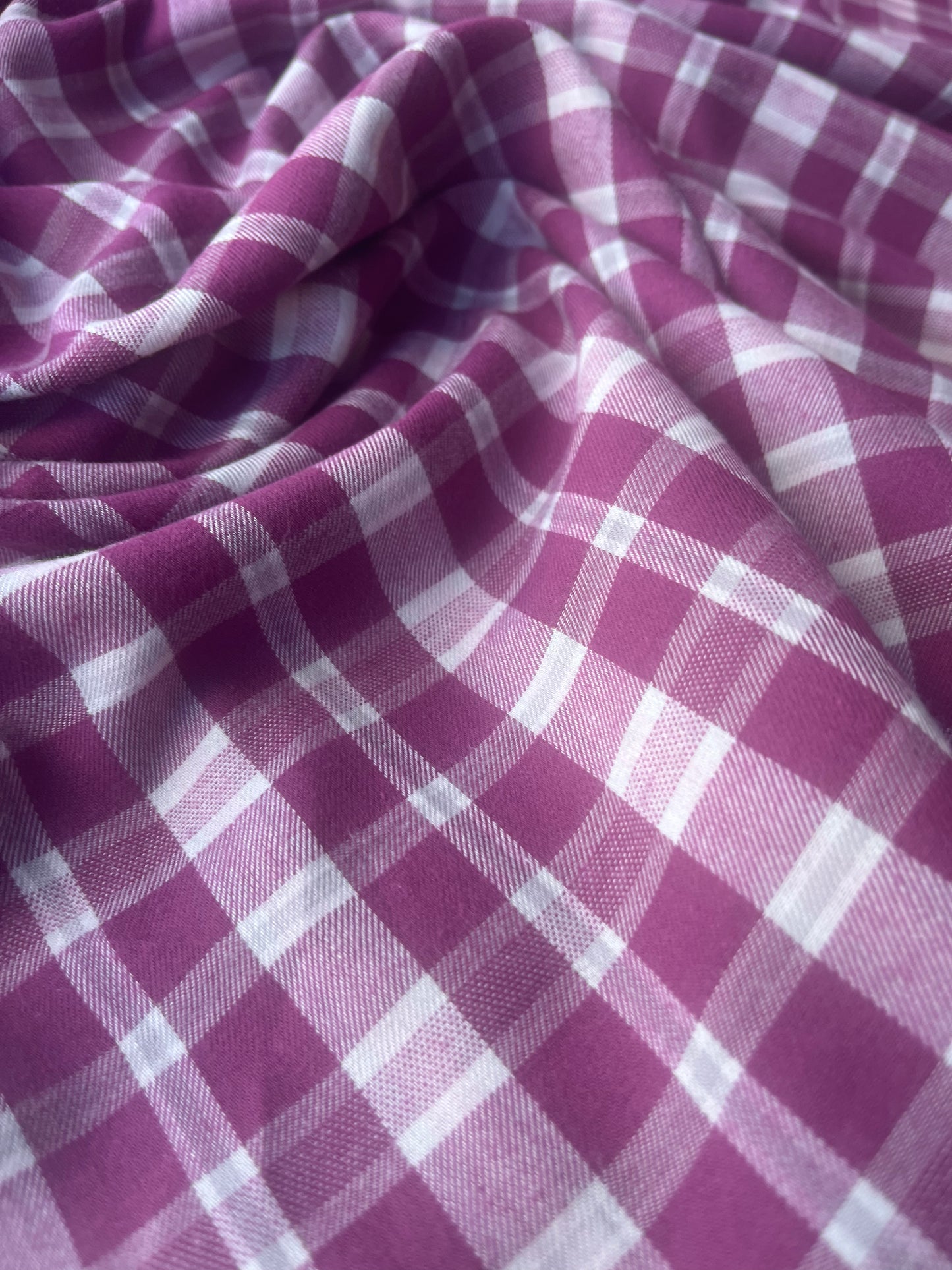 MONTI 012 42286/7cotton dobby twill check pink/off white