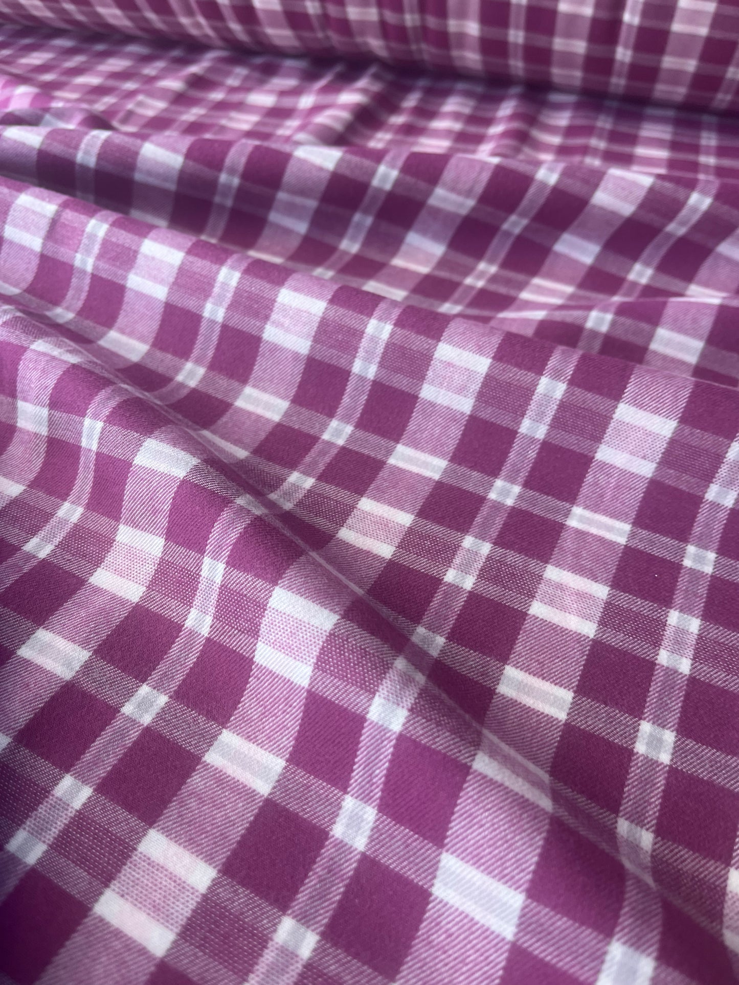 MONTI 012 42286/7cotton dobby twill check pink/off white