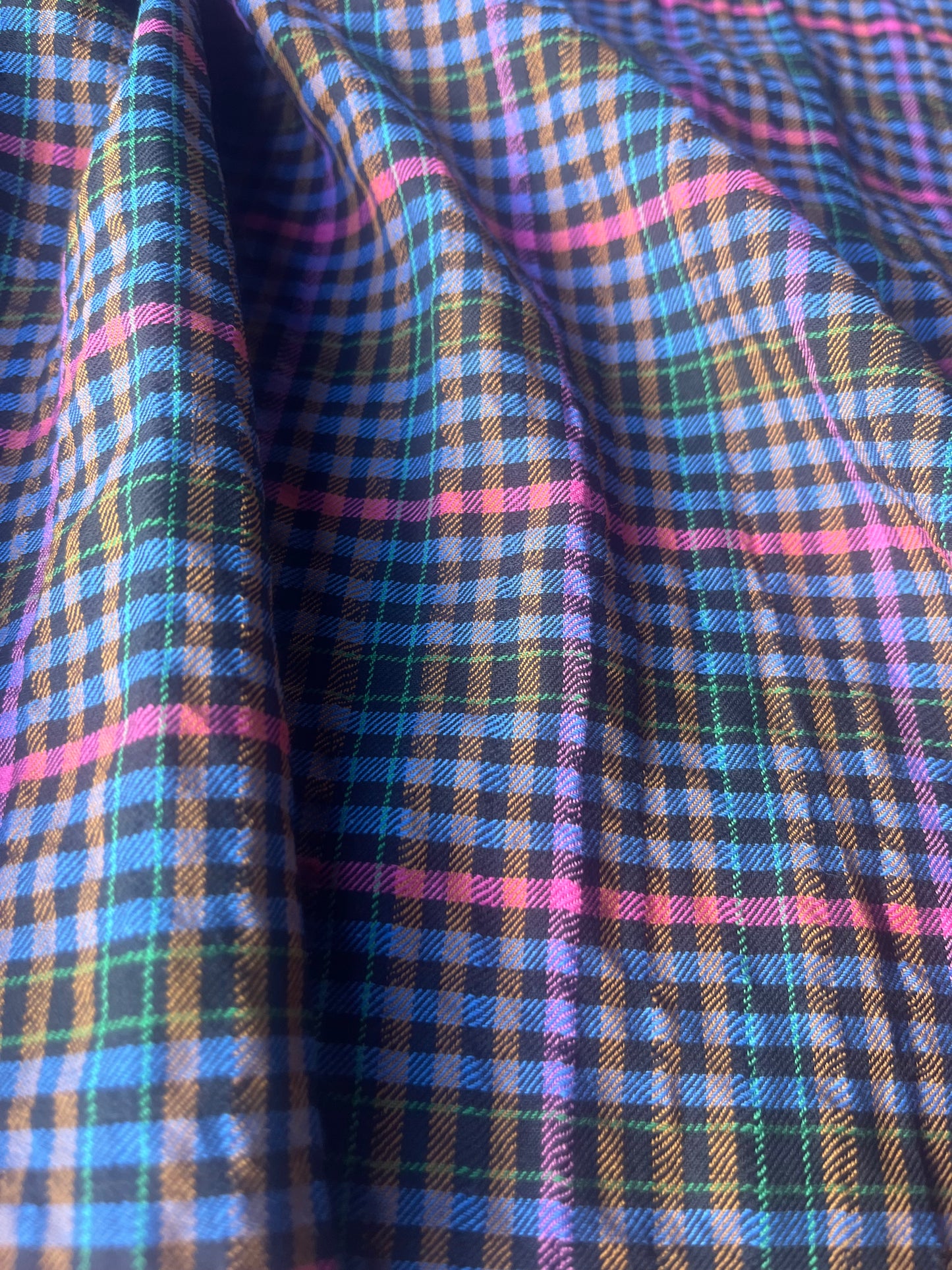 MONTI 014 44031/2 crinkle cramming cotton check pink/blue/green/orange