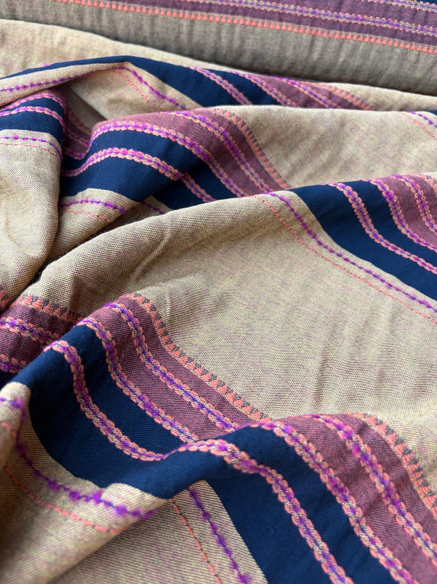 BILLY 017 cotton jacquard stripes