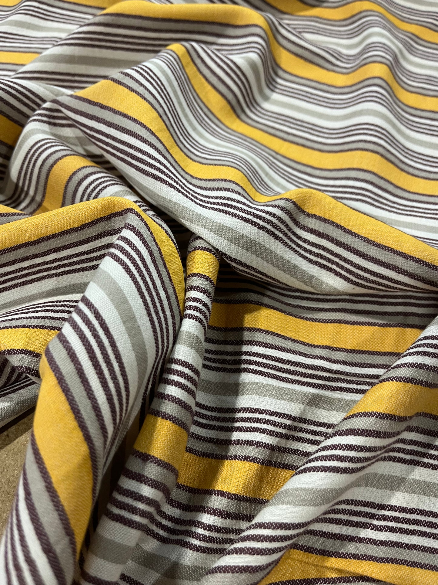 LC Zorba #08 washed cotton stripes yellow/ecru