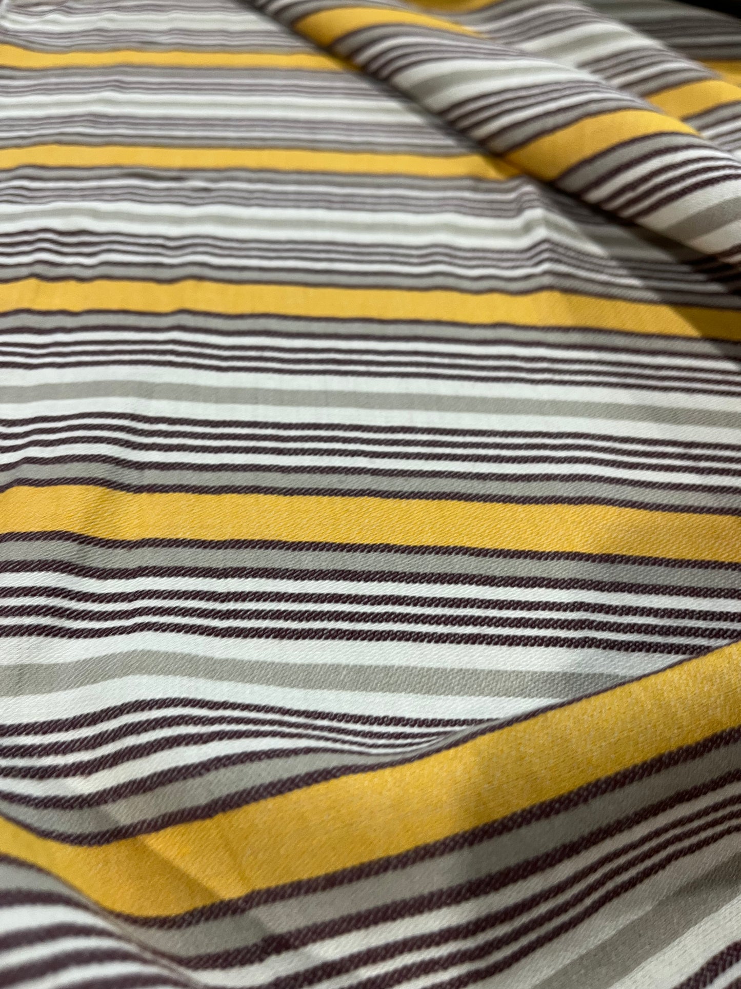 LC Zorba #08 washed cotton stripes yellow/ecru