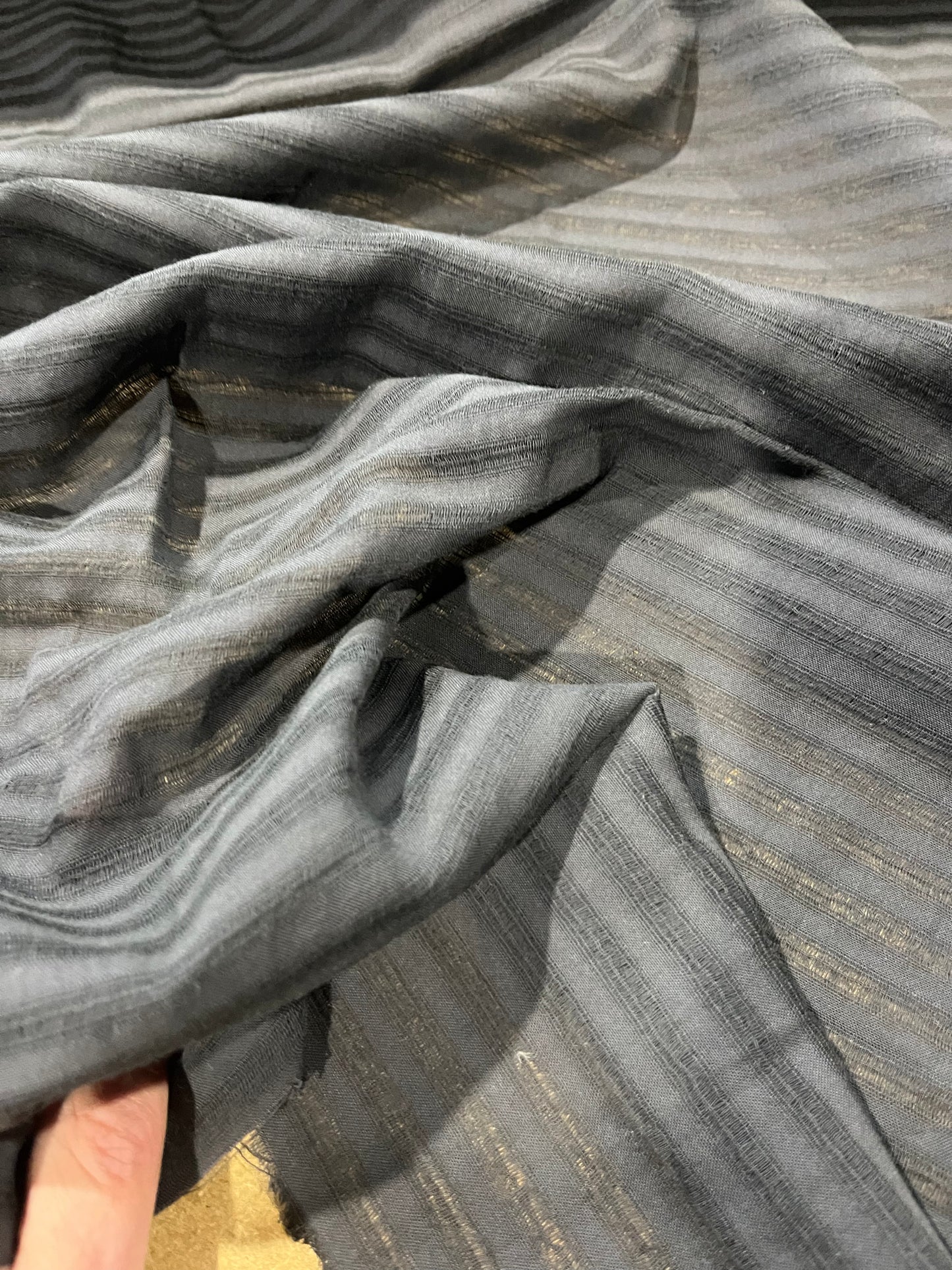 Gauze stripes charcoal