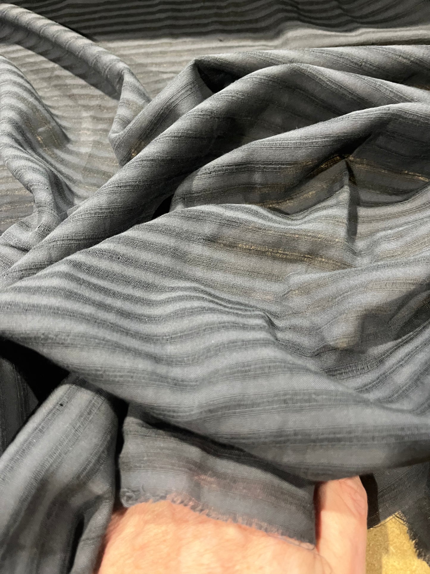 Gauze stripes charcoal