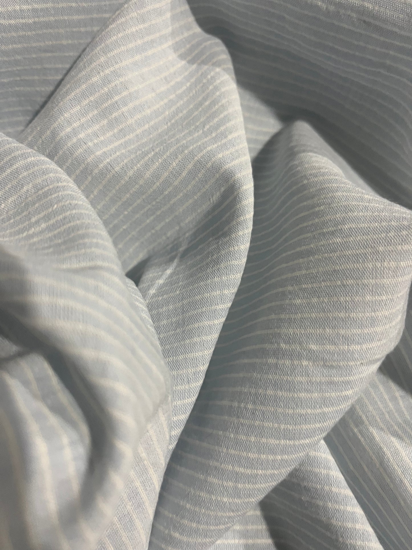 DAMIANO 001 woven cotton stripes light blue