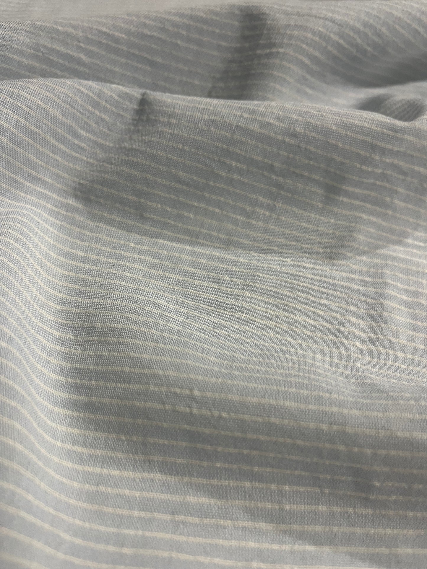 DAMIANO 001 woven cotton stripes light blue