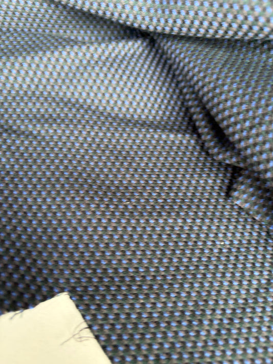 FREDO 028 cotton stretch jacquard navy/cobalt