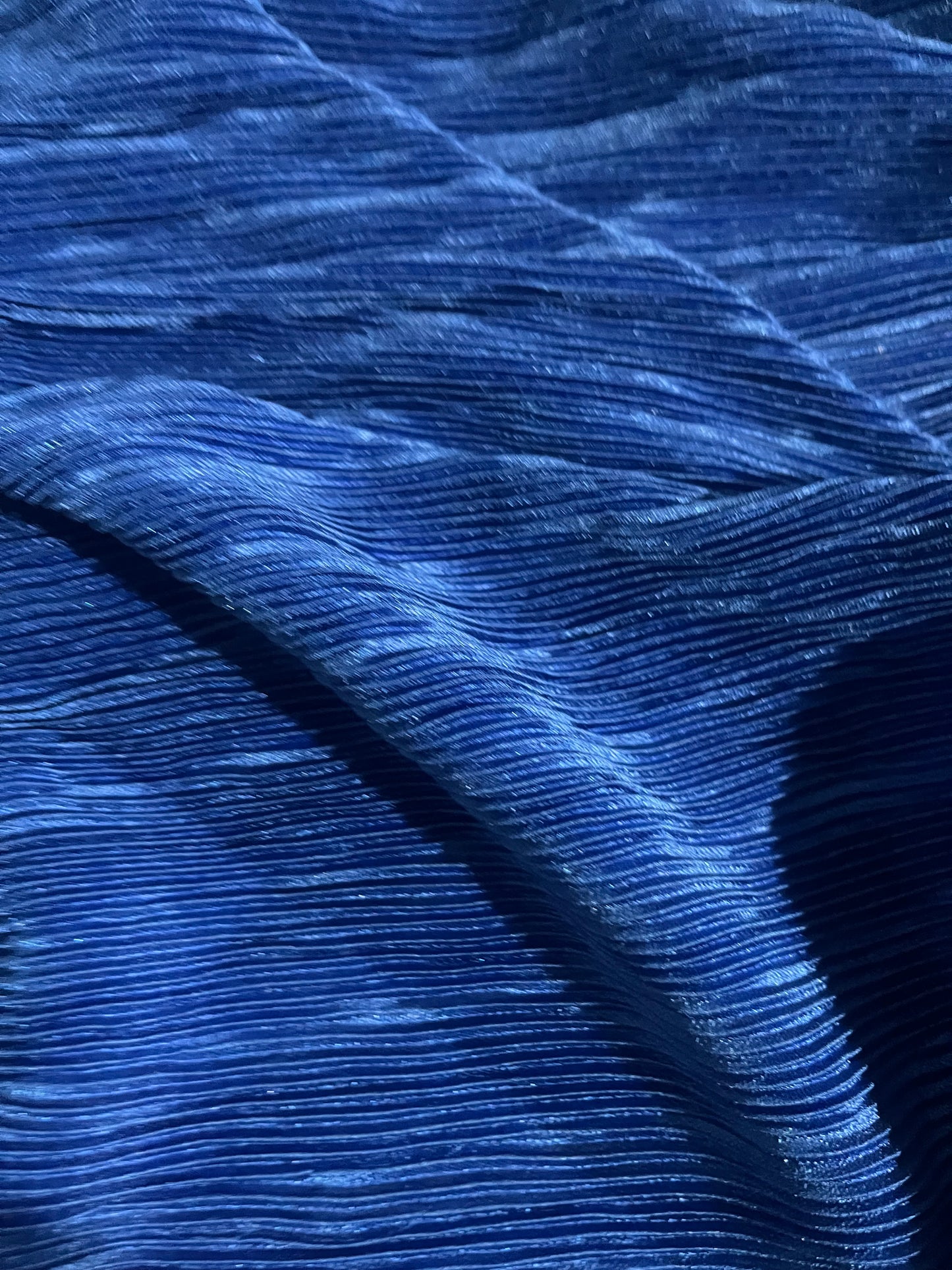 DAMIANO 007 pleated satin cobalt blue