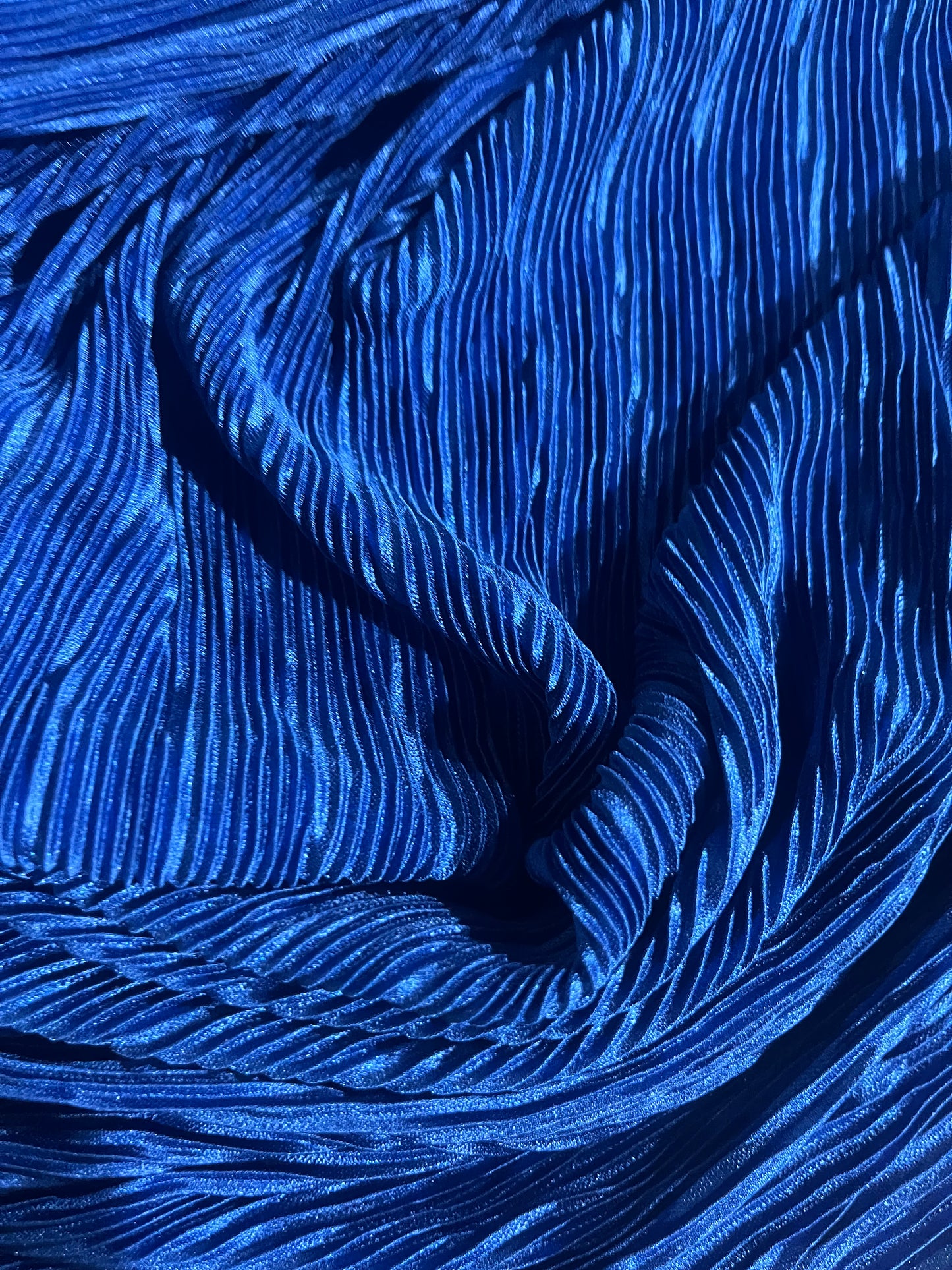 DAMIANO 007 pleated satin cobalt blue