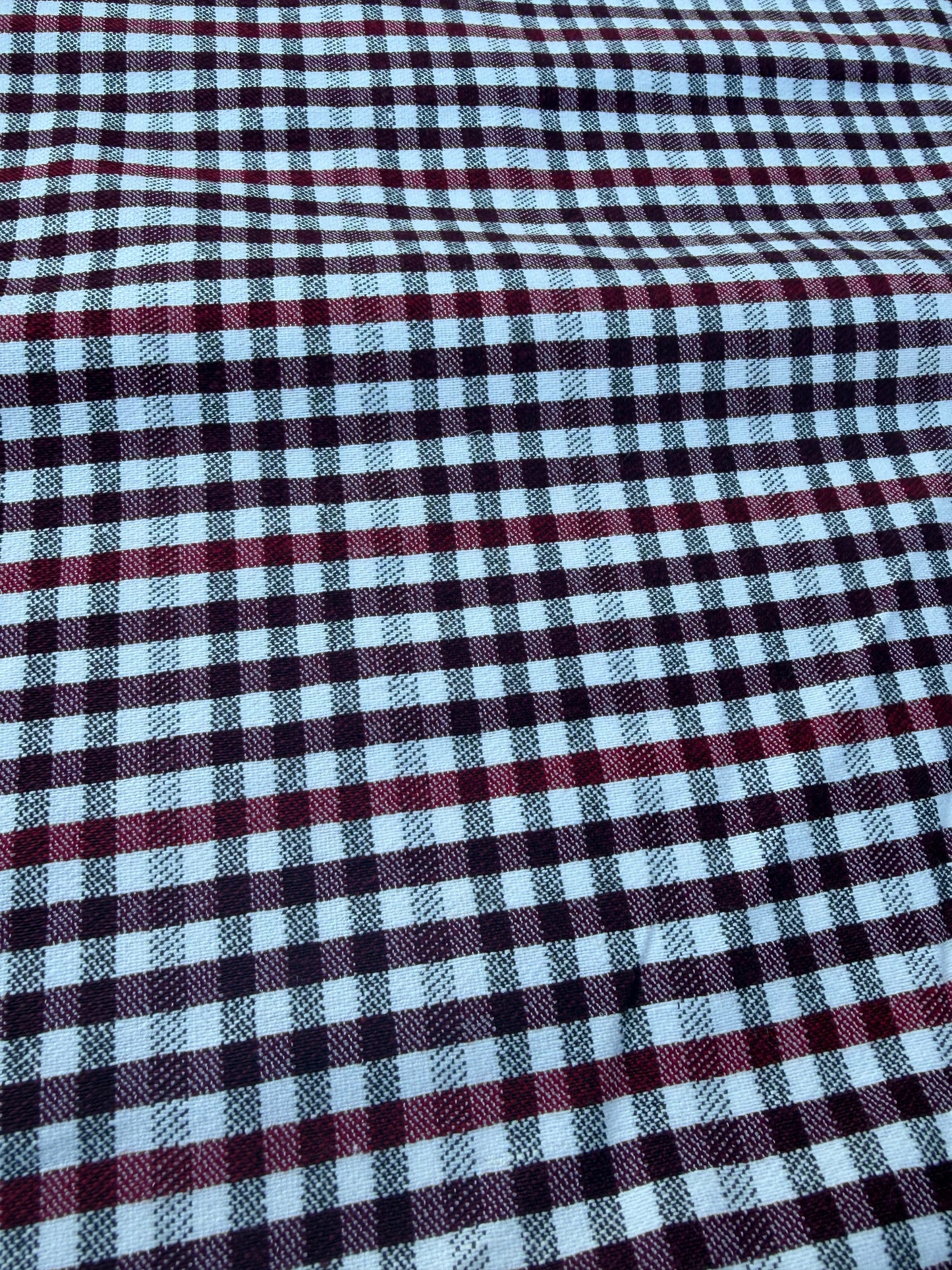 CHARLY 004 red/black checkered cotton stretch