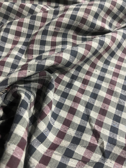 YVETTE 024 check cotton linnen