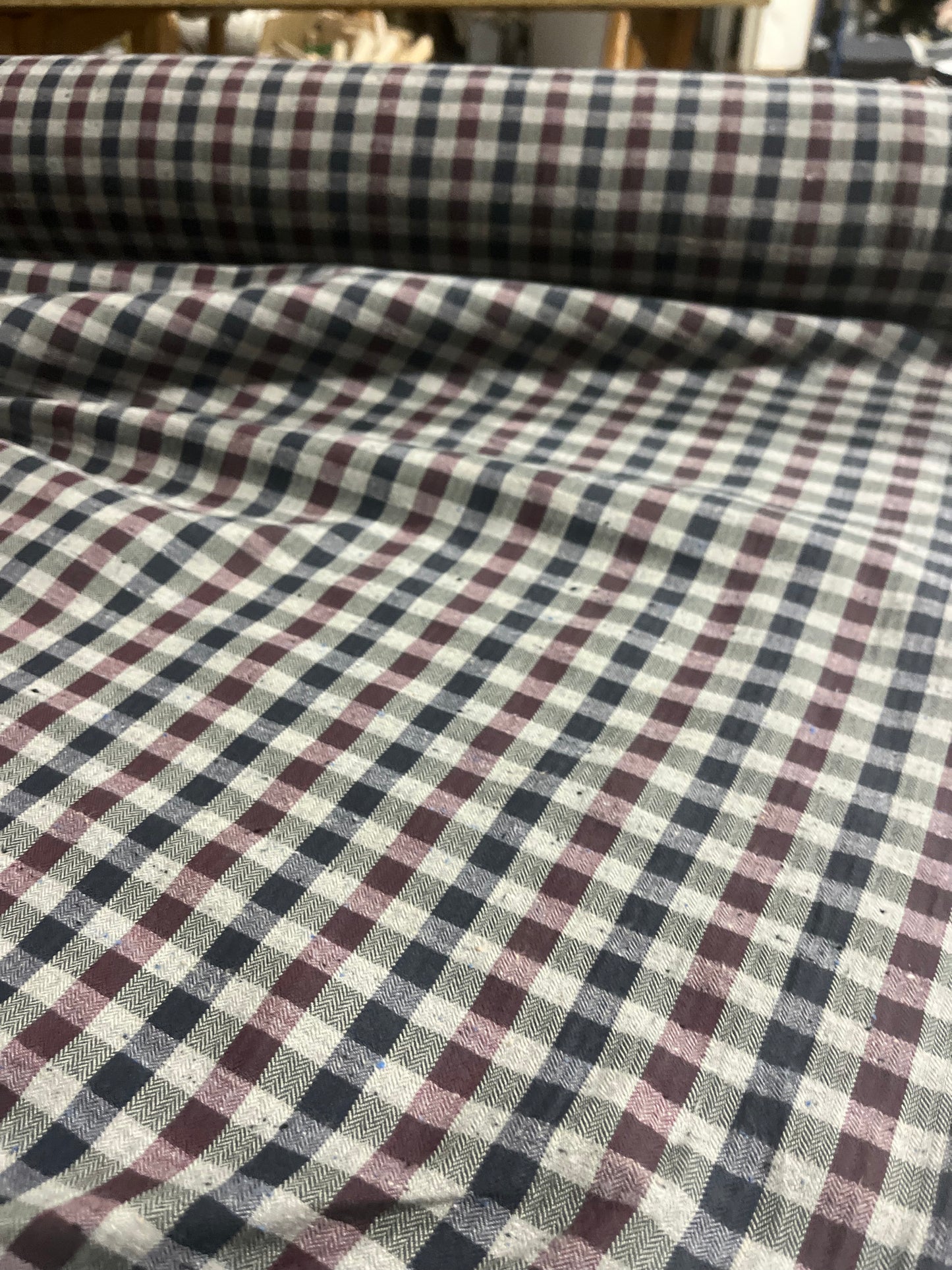 YVETTE 024 check cotton linnen