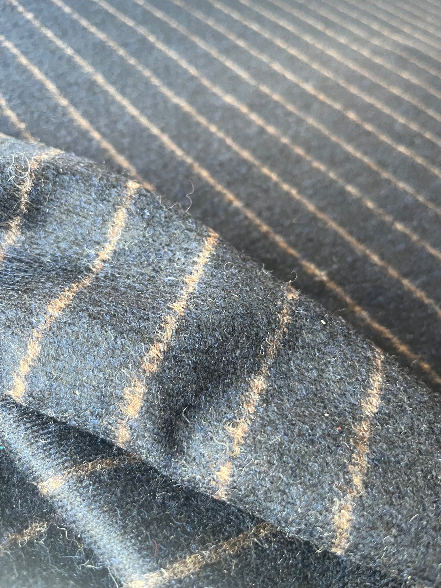 FENIX 002 heavy wool jersey stripes navy/tabac