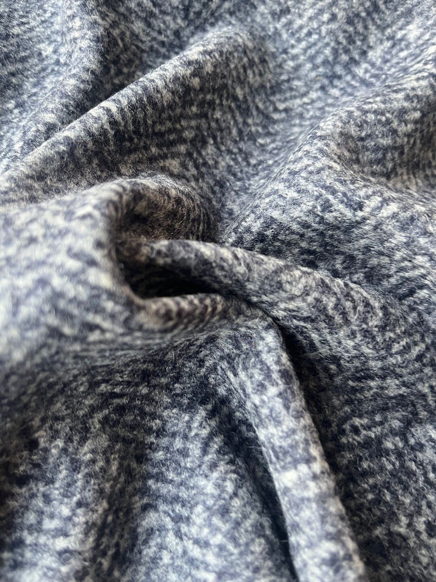 FENIX 004 heavy wool jersey herringbone navy/grey
