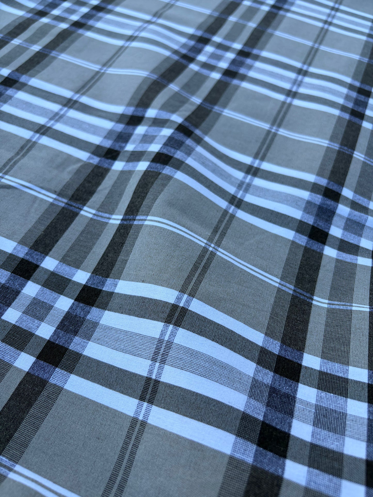 CHARLY 030 khaky/olive checkered cotton stretch