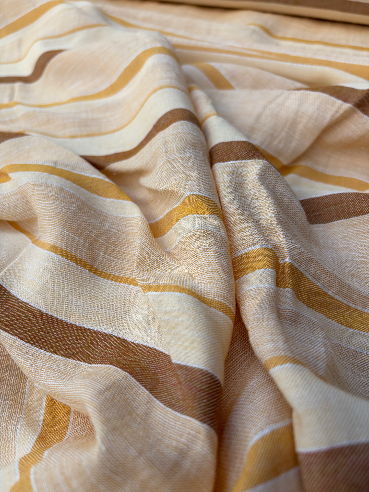 DANTE 027 midweight cotton/linnen jacquard yellow stripe