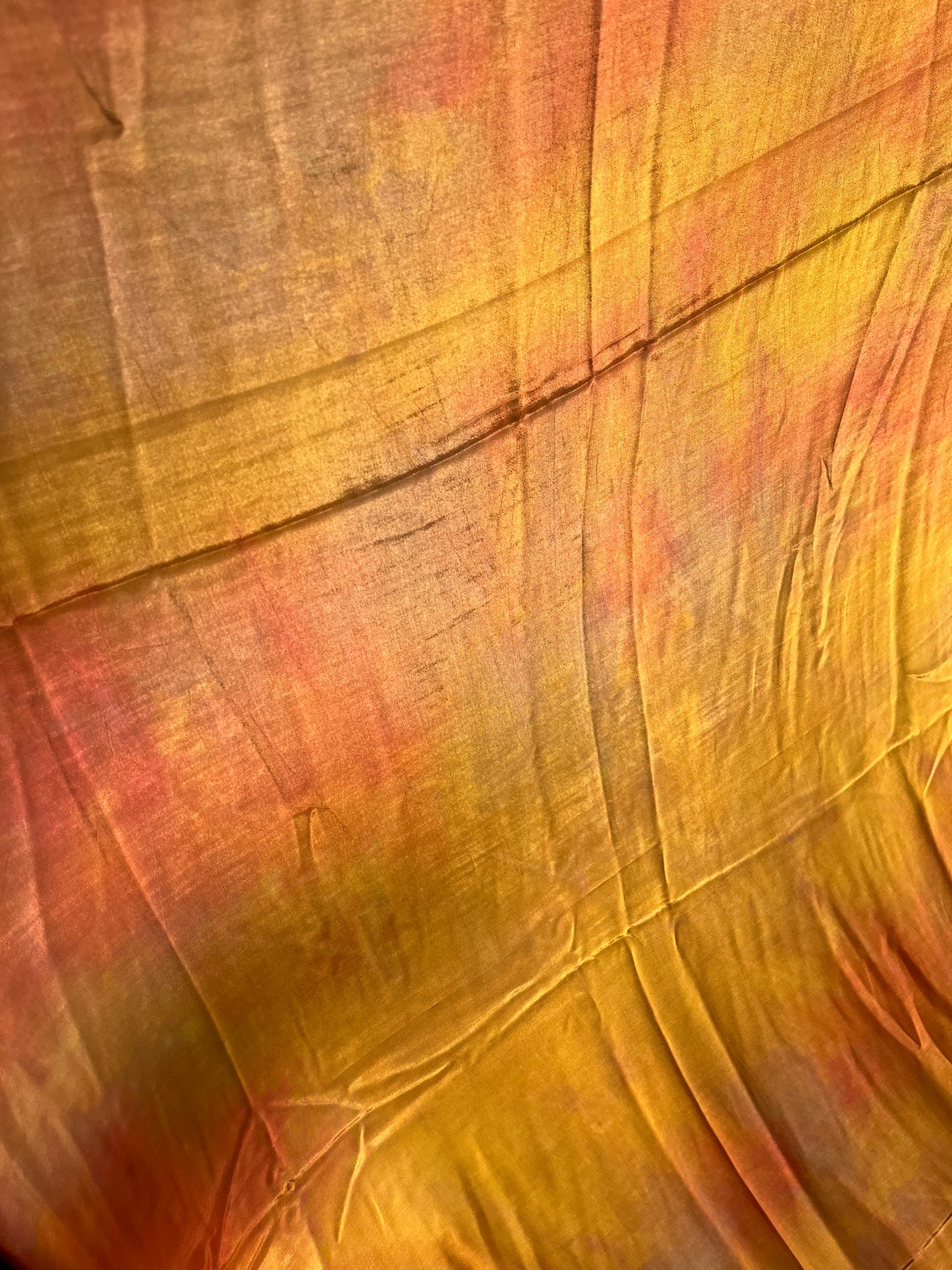 Solstice collection 8 cupro/viscose tie-dye orange
