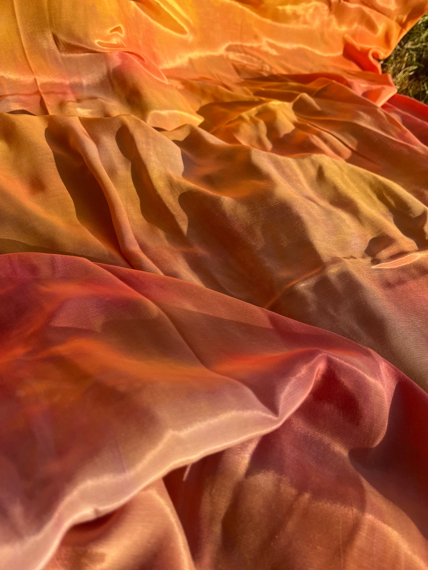 Solstice collection 8 cupro/viscose tie-dye orange