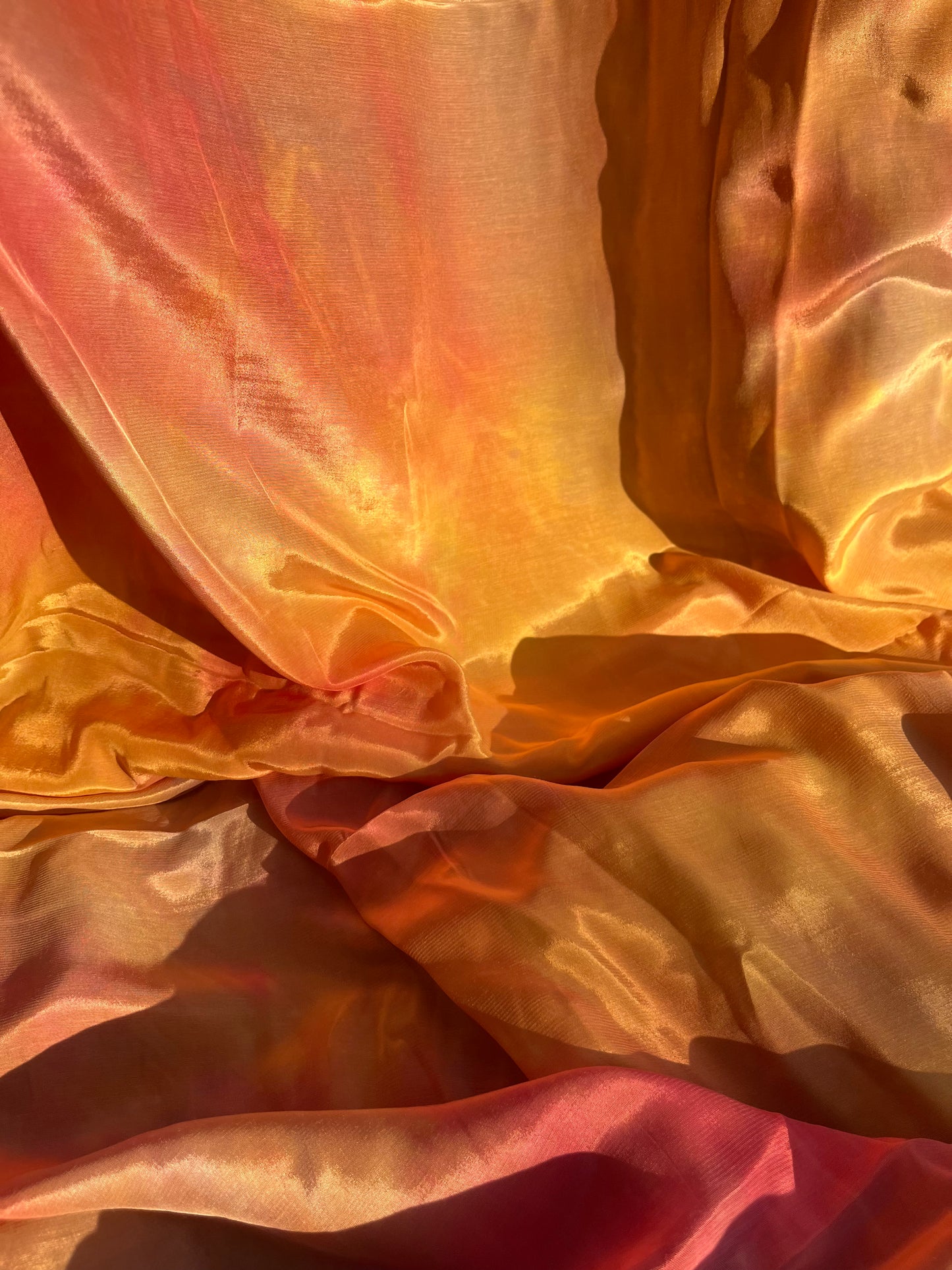 Solstice collection 8 cupro/viscose tie-dye orange