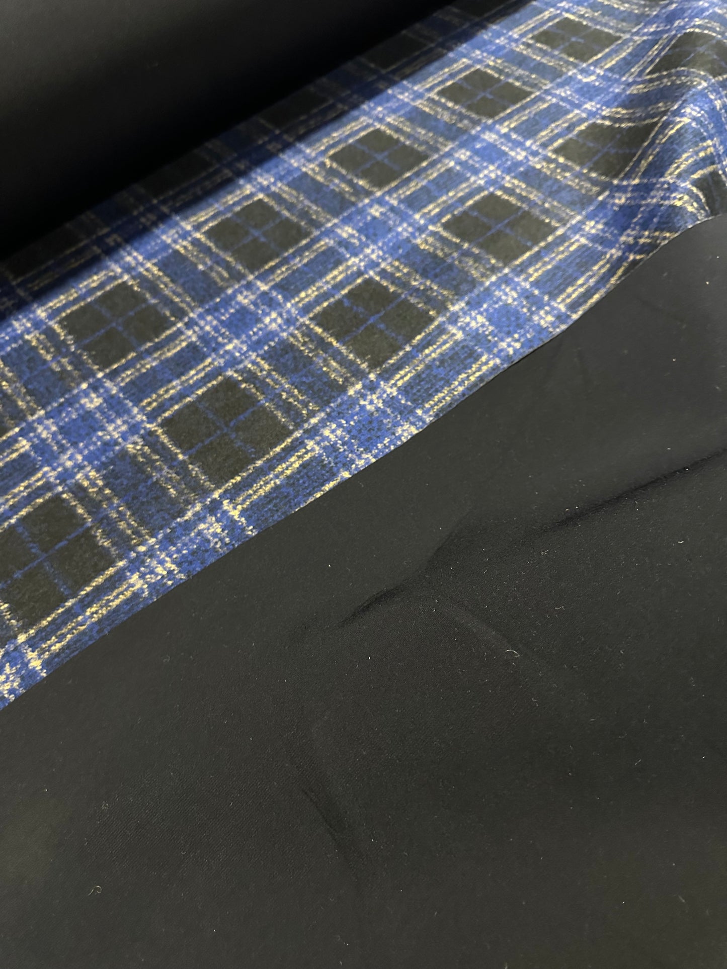 Flip side 260 Blue/Black check double face Dark Blue