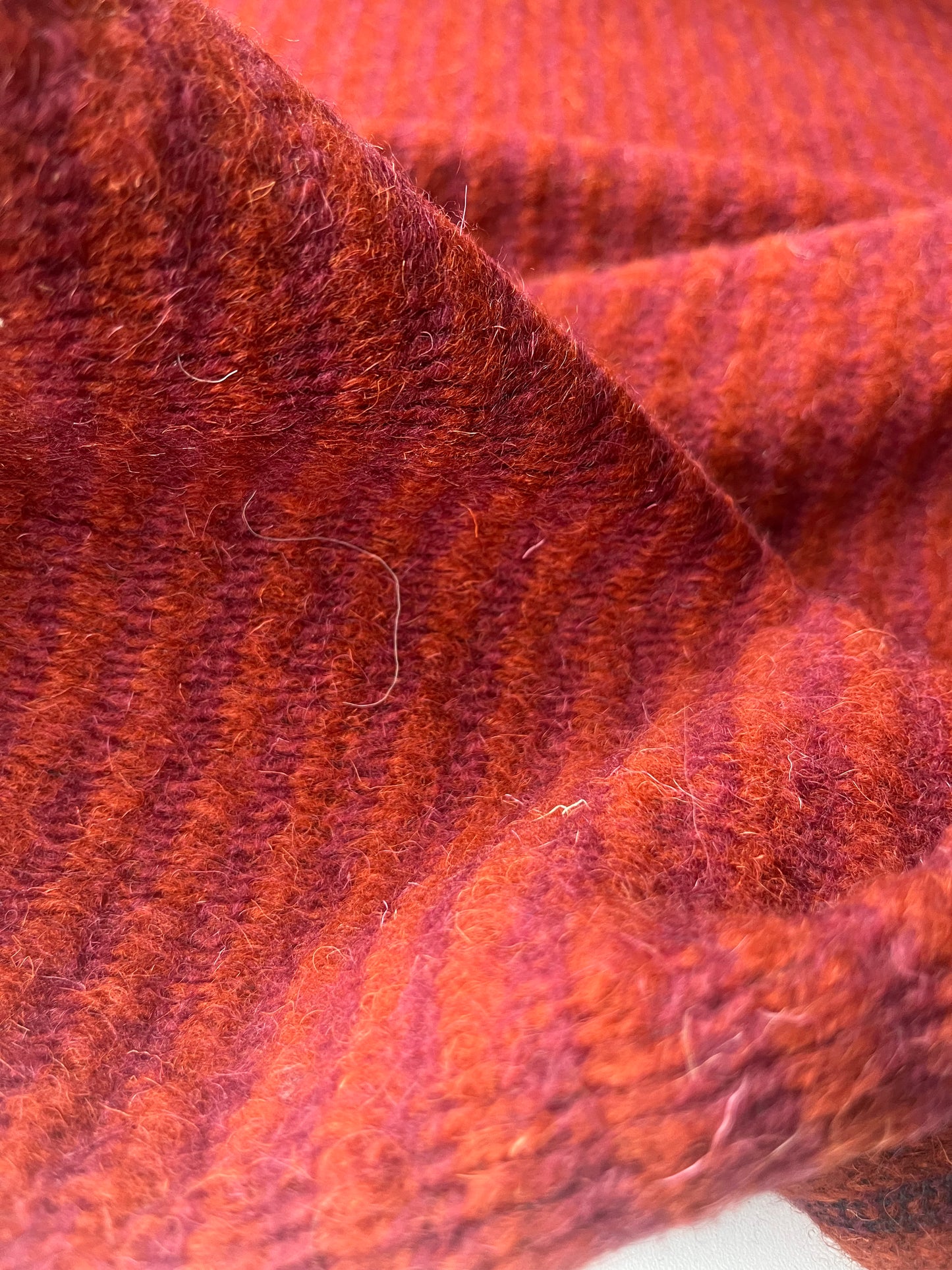 ATILLA 012 heavy wool jersey herringbone red/navy (Copy)tricot red/brique