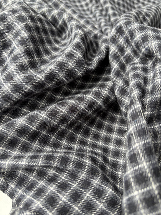 DARREN 022 grey checkered cotton flannel