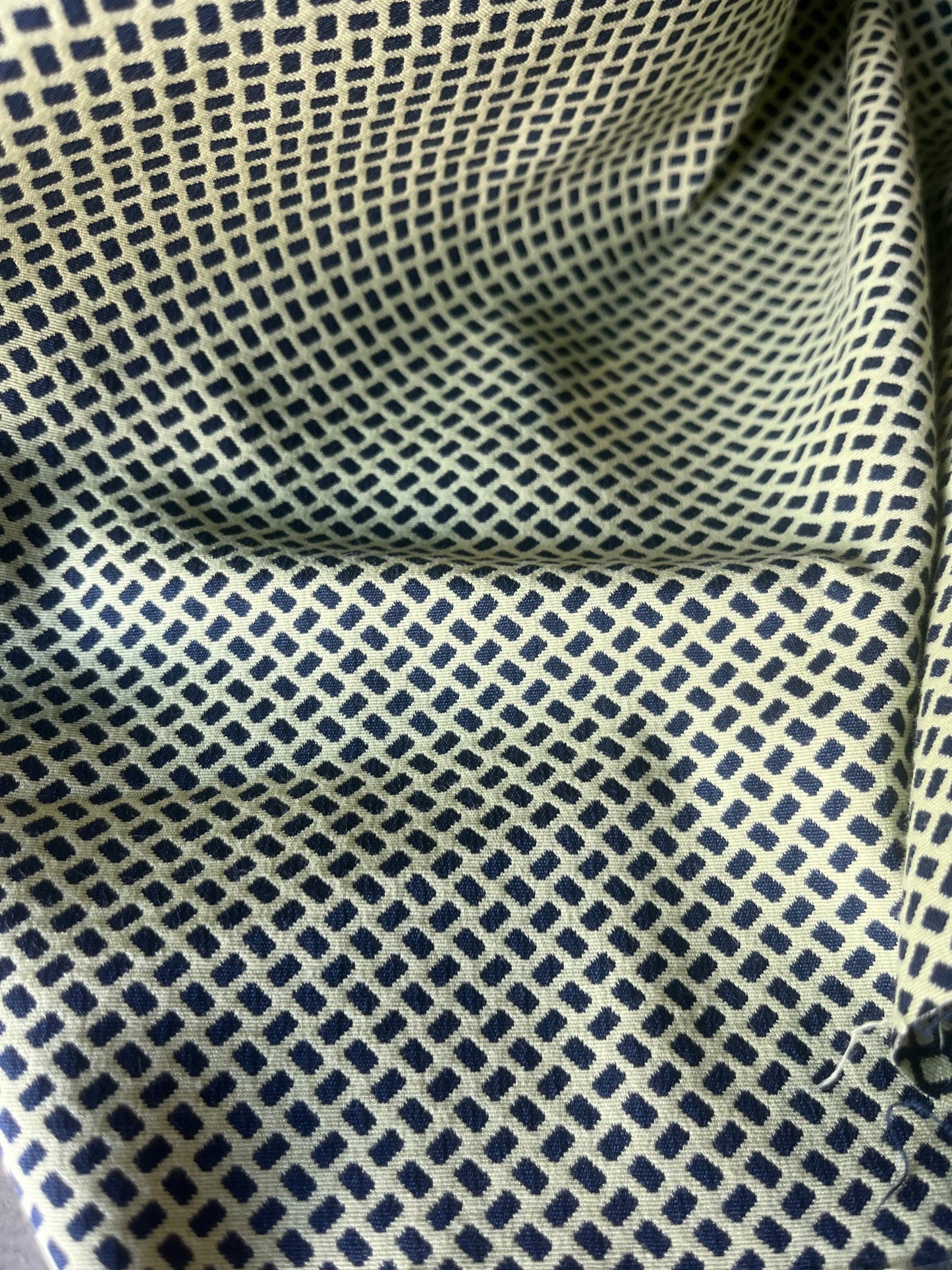 In The Garden 15 stretch jacquard navy/lemon small design