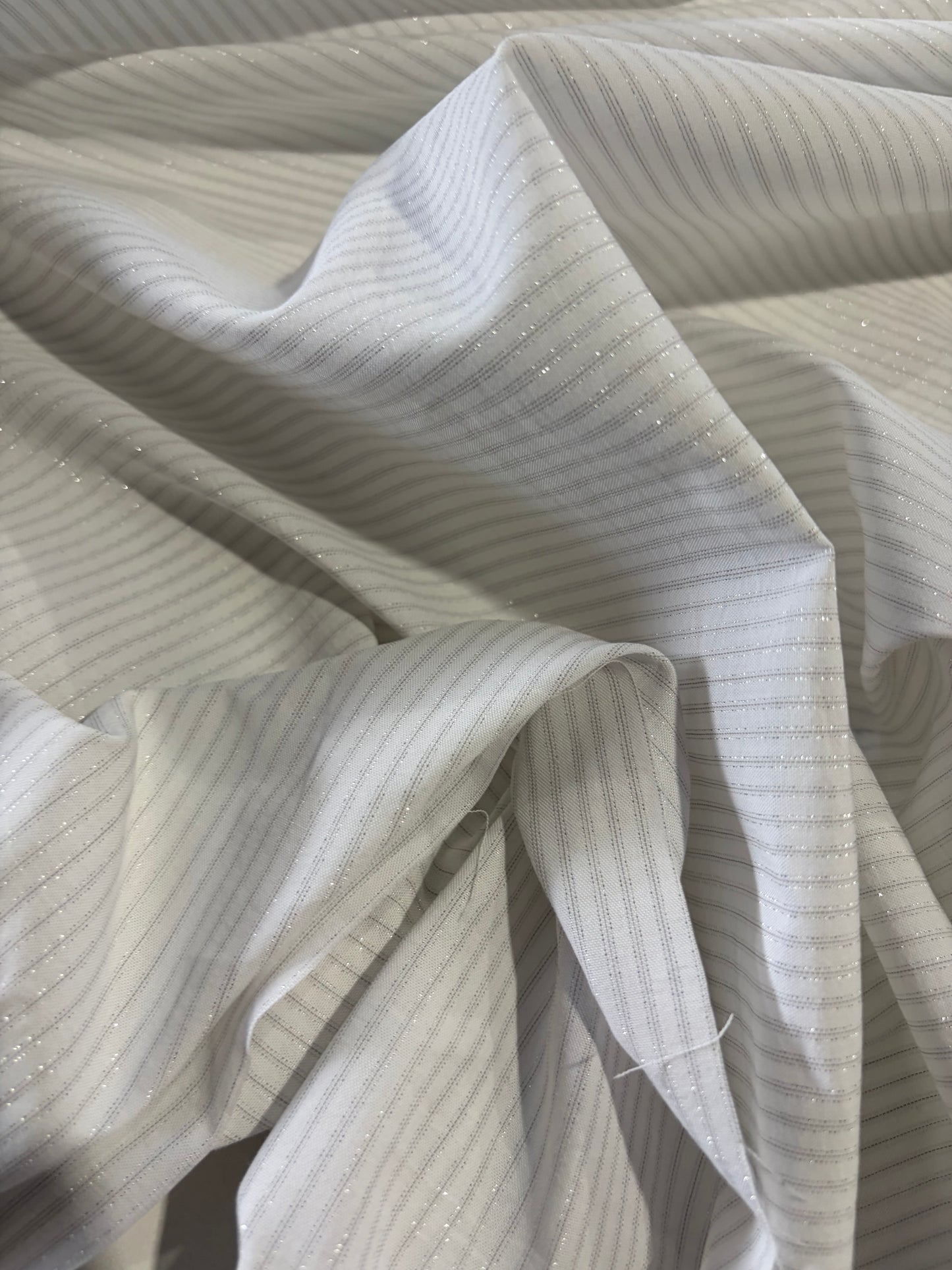 DANTE 065 viscose/silk stripes white/silver