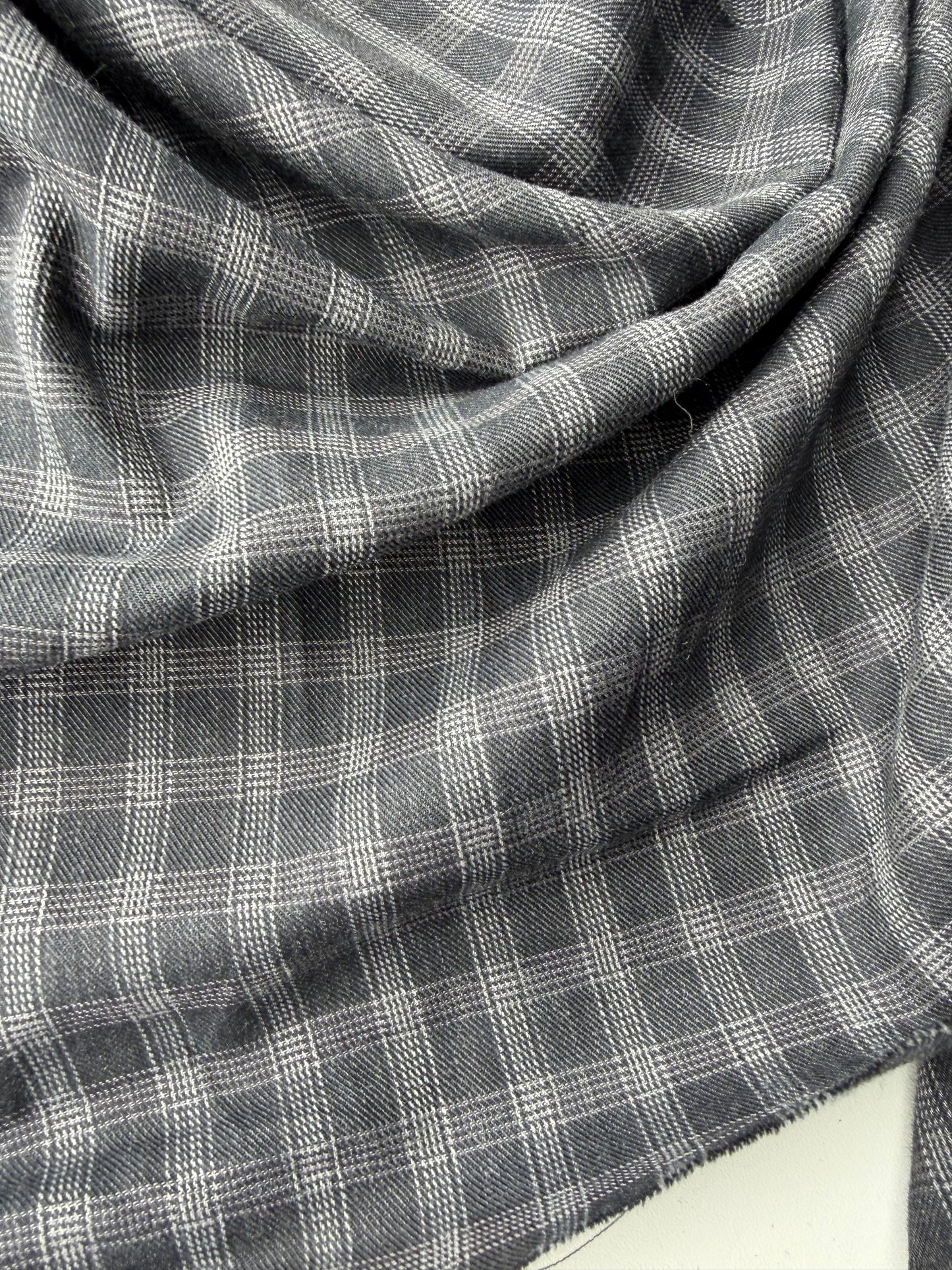DARREN 023 grey checkered shirting cotton