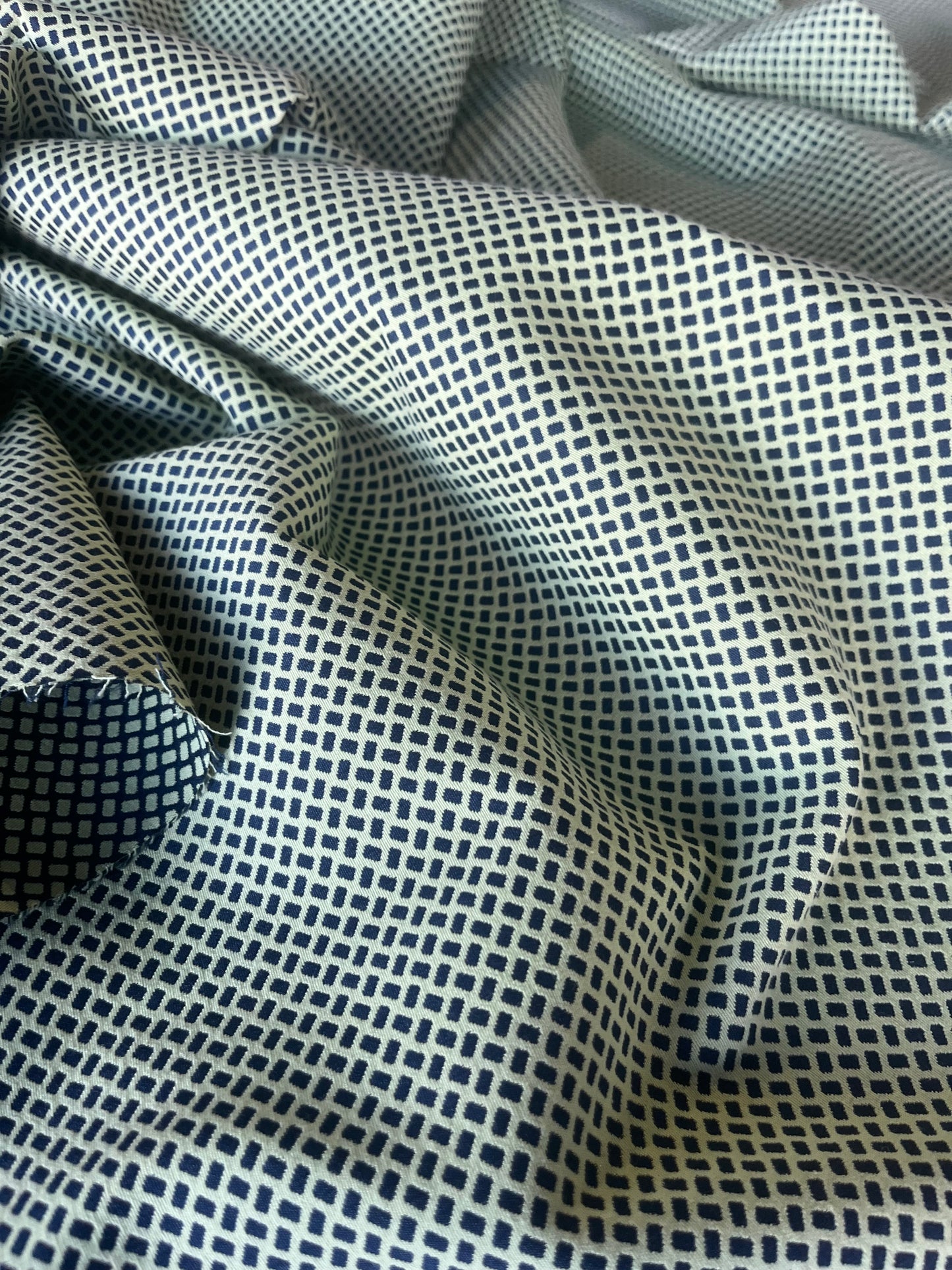 In The Garden 15 stretch jacquard navy/lemon small design