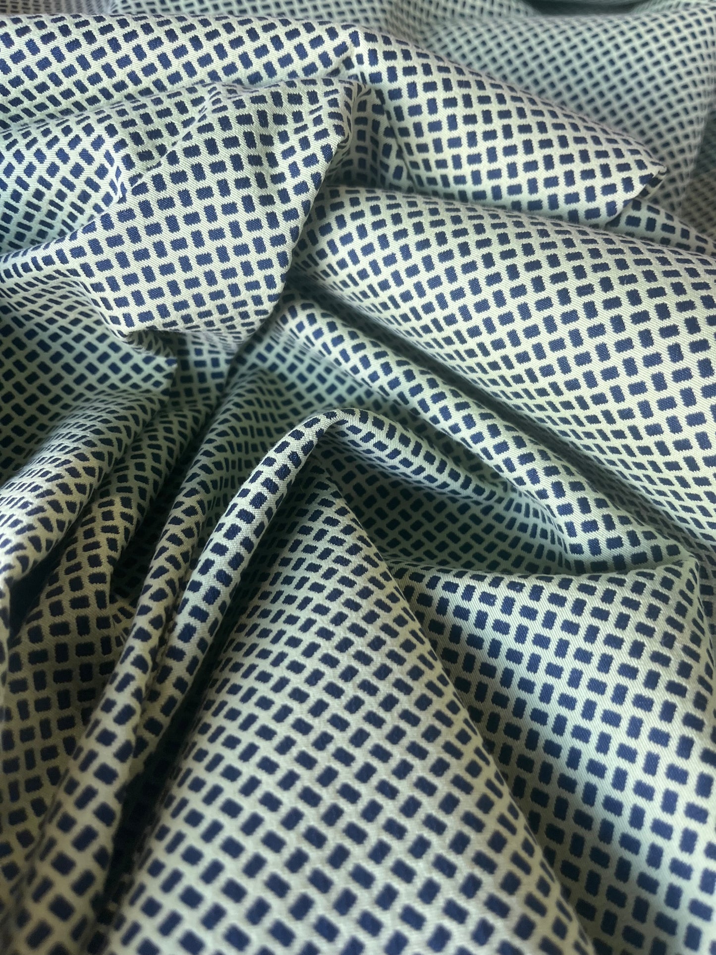 In The Garden 15 stretch jacquard navy/lemon small design