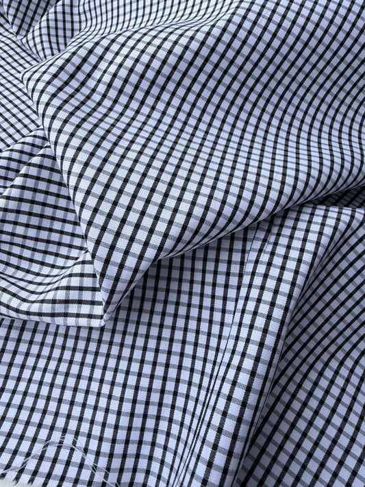DARREN 024 black/white checkered shirting cotton