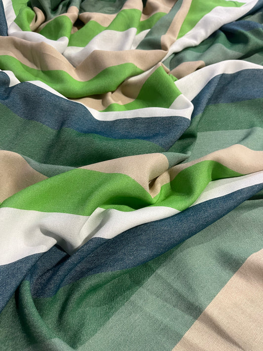 AMOS 023 woven cotton/viscose stripes