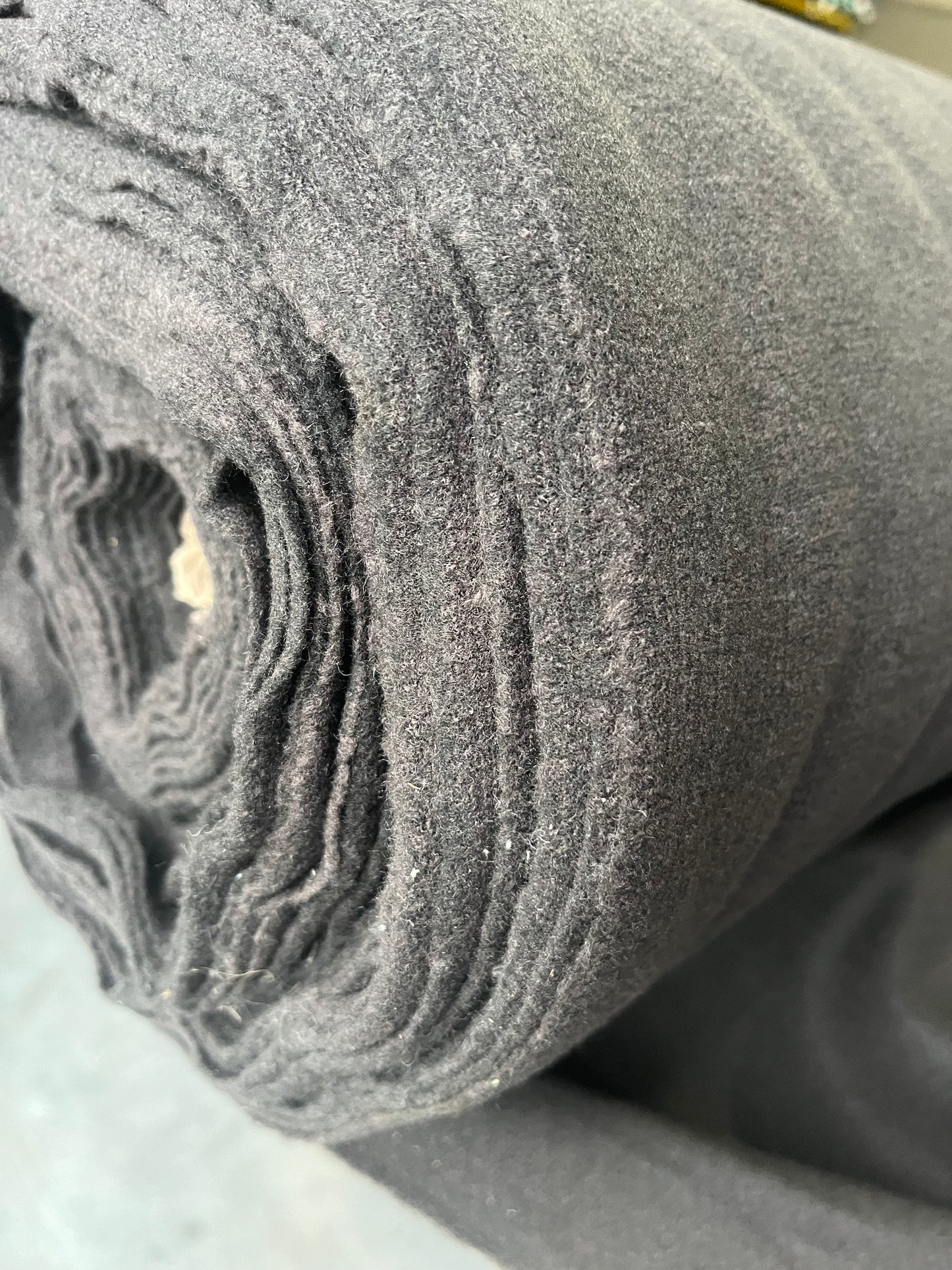 ATILLA 032 Melton wool look coat fabric dark khaky