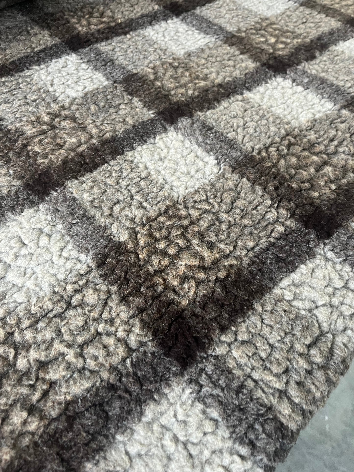 ATILLA 033 heavy wool bouclette check khaky