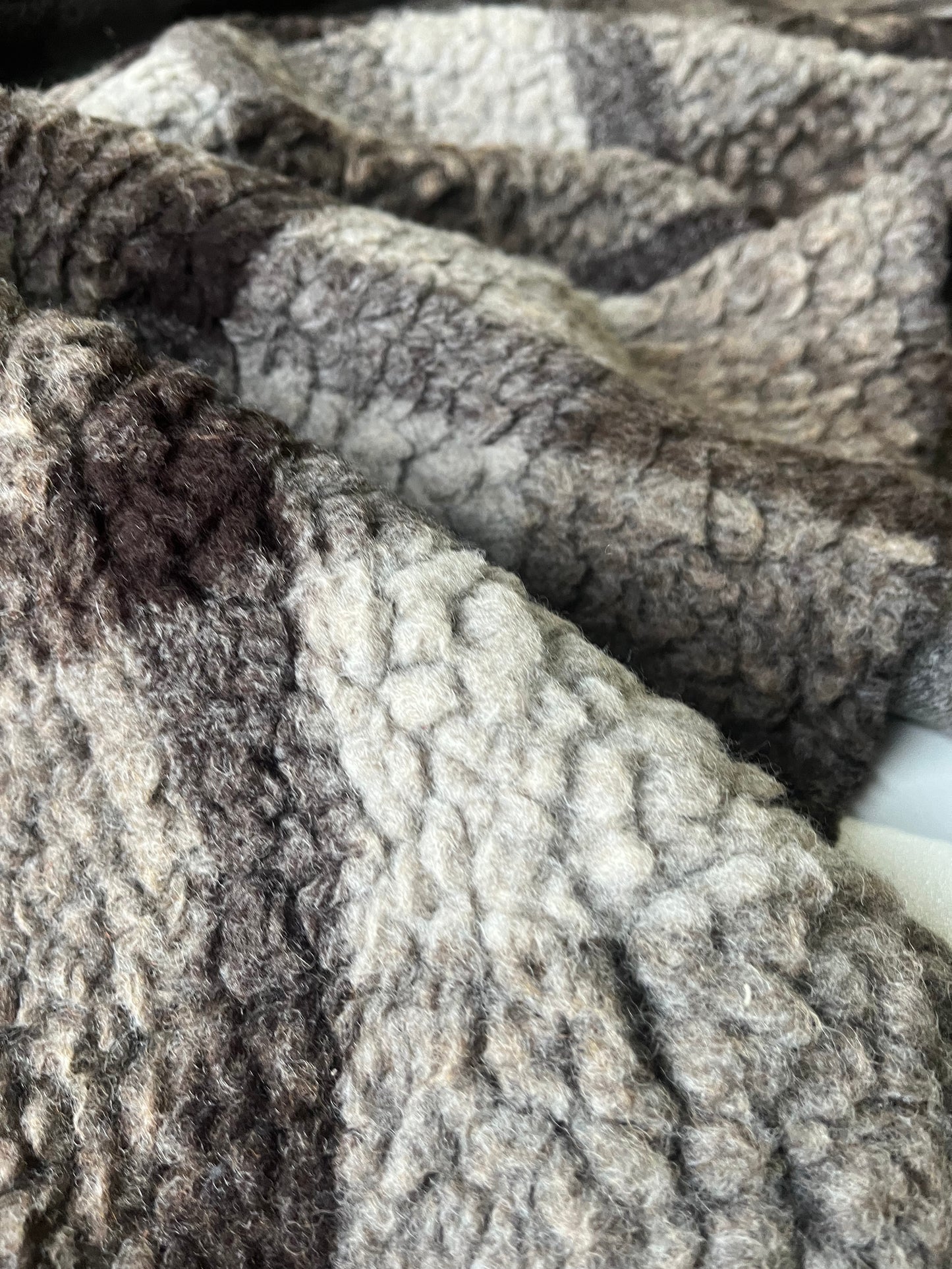 ATILLA 033 heavy wool bouclette check khaky