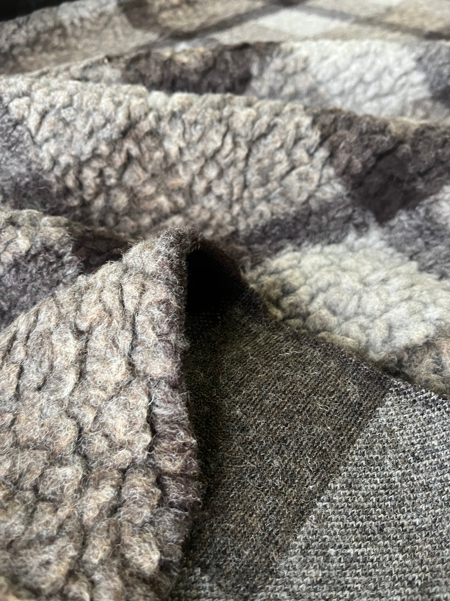 ATILLA 033 heavy wool bouclette check khaky