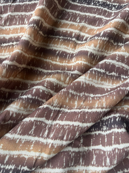 ATILLA 040 slub viscose linen digital stripes