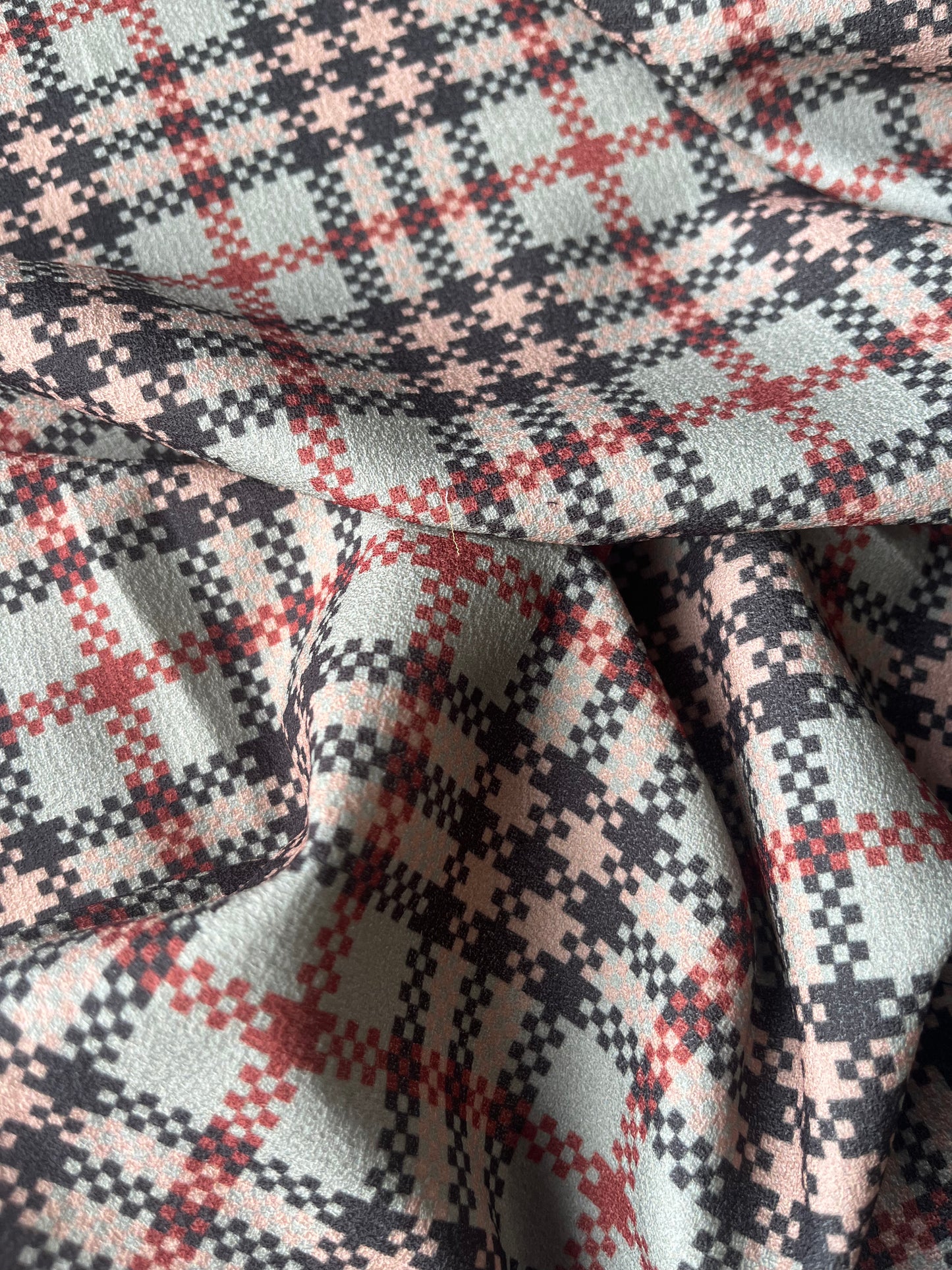 ATILLA 042 heavy crêpe with checkered print