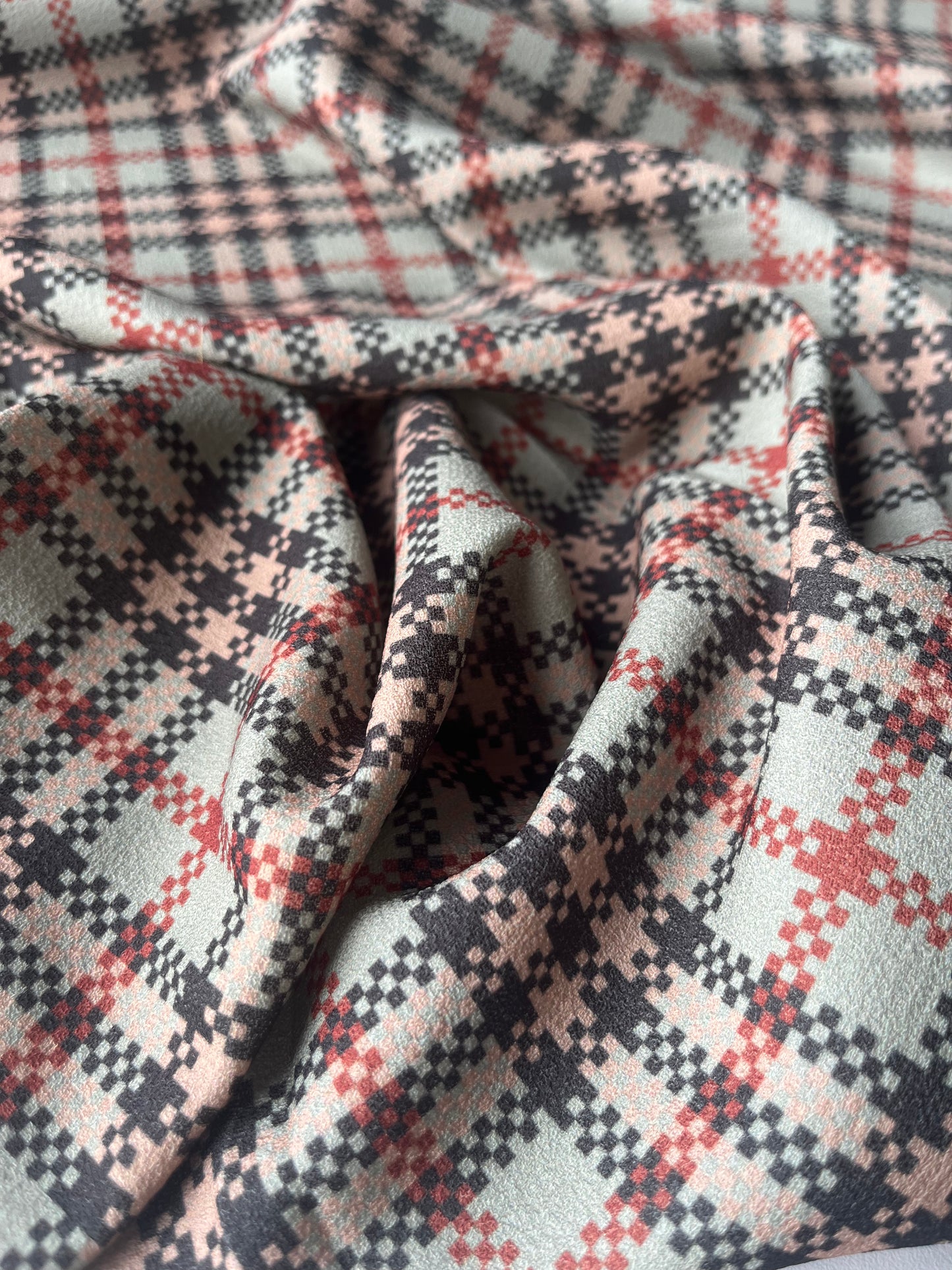 ATILLA 042 heavy crêpe with checkered print