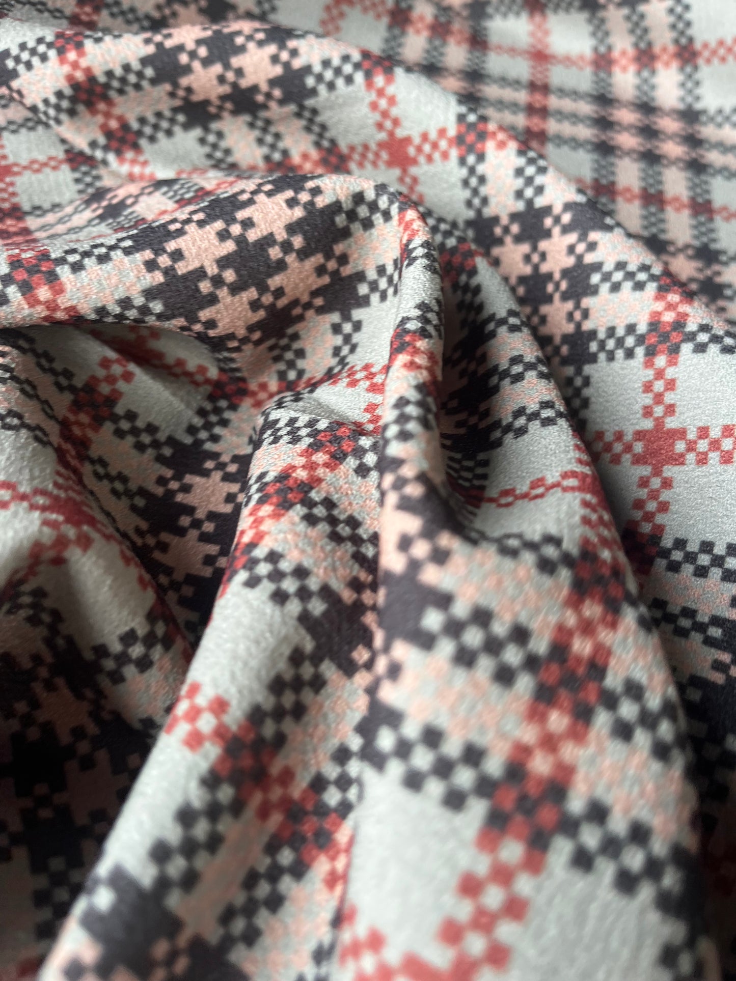 ATILLA 042 heavy crêpe with checkered print