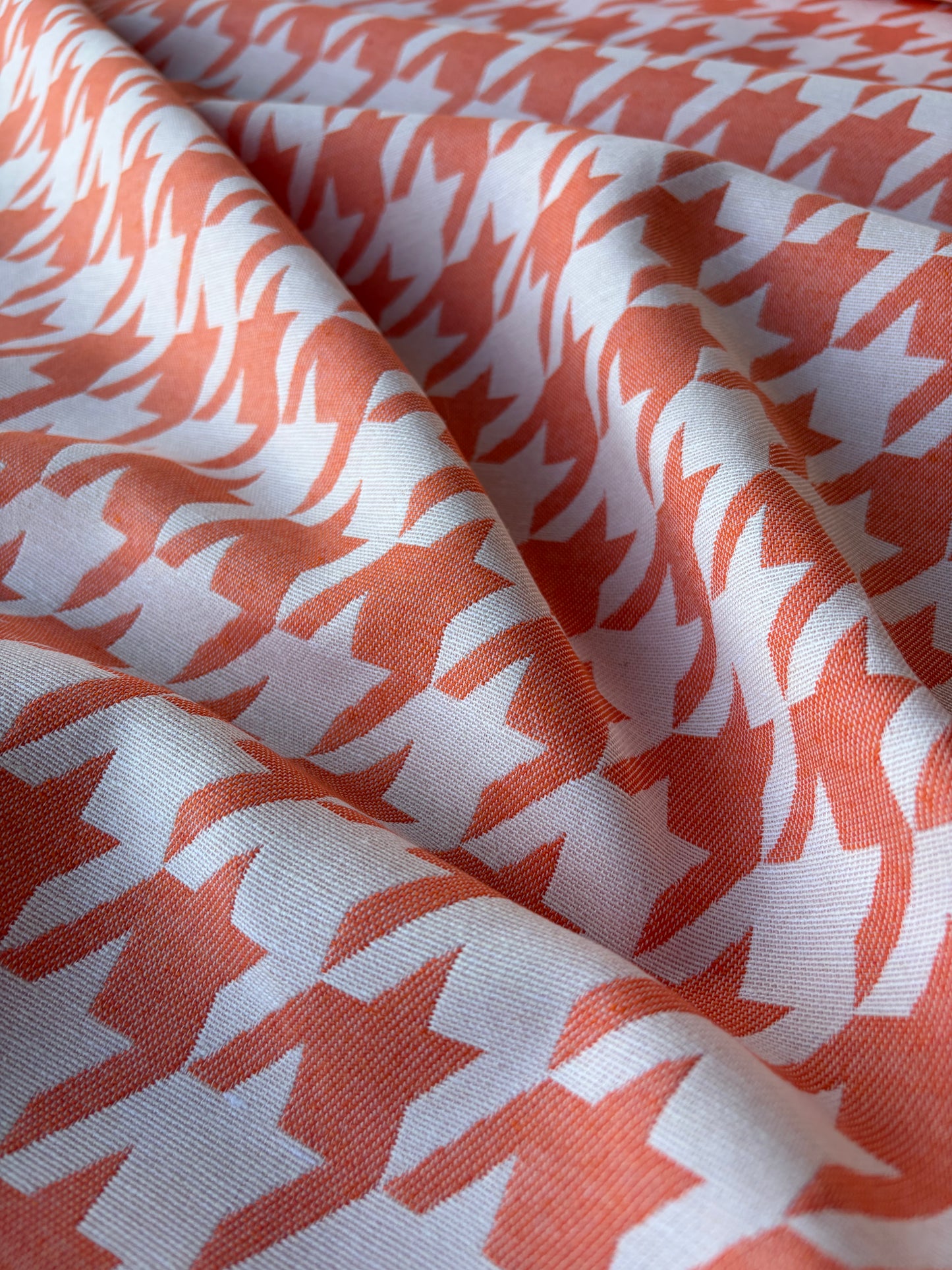 TOTO 014 cotton jacquard giant dogtooth orange