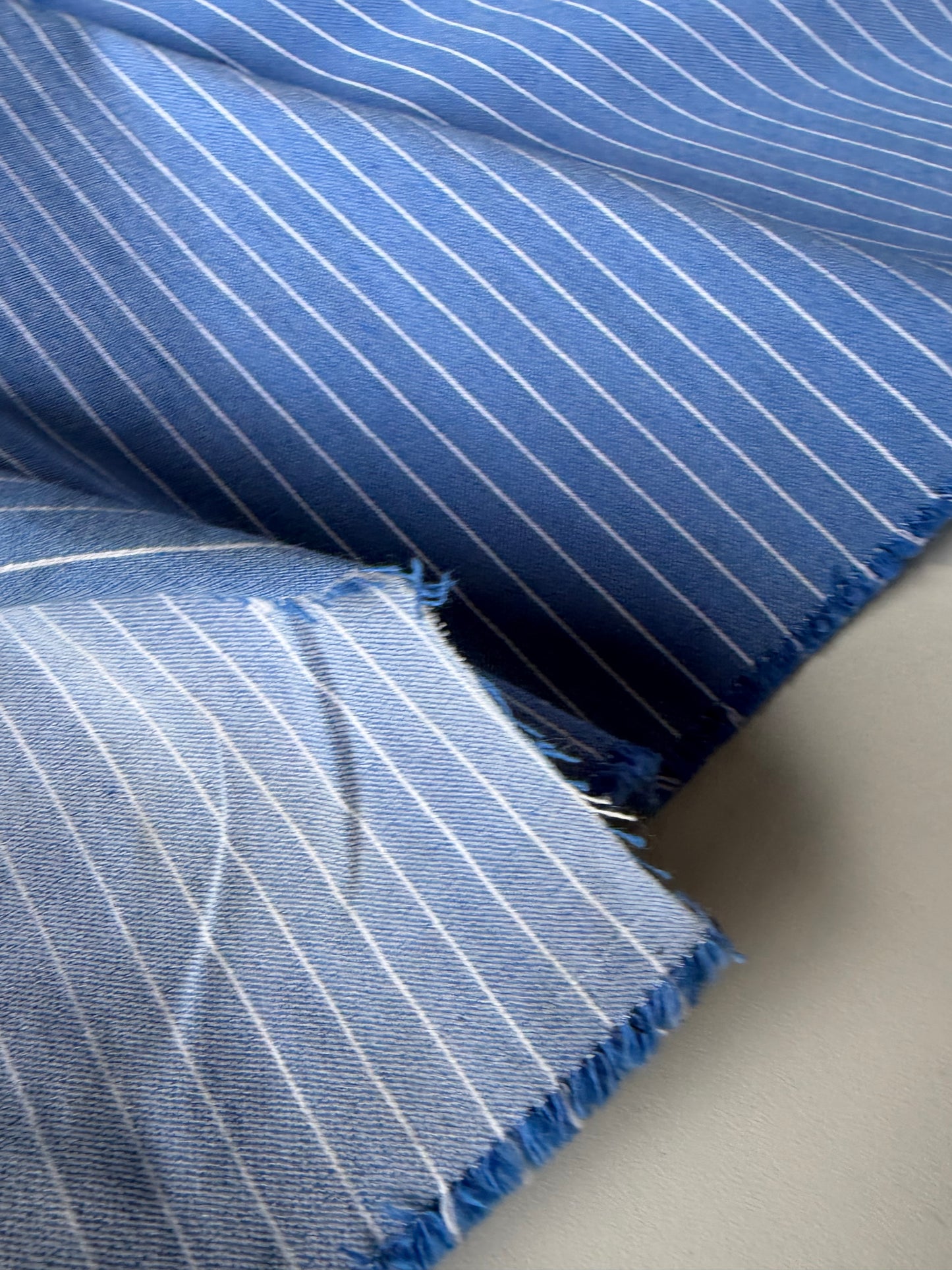 TOTO 027 cotton bengaline stripes cobalt blue