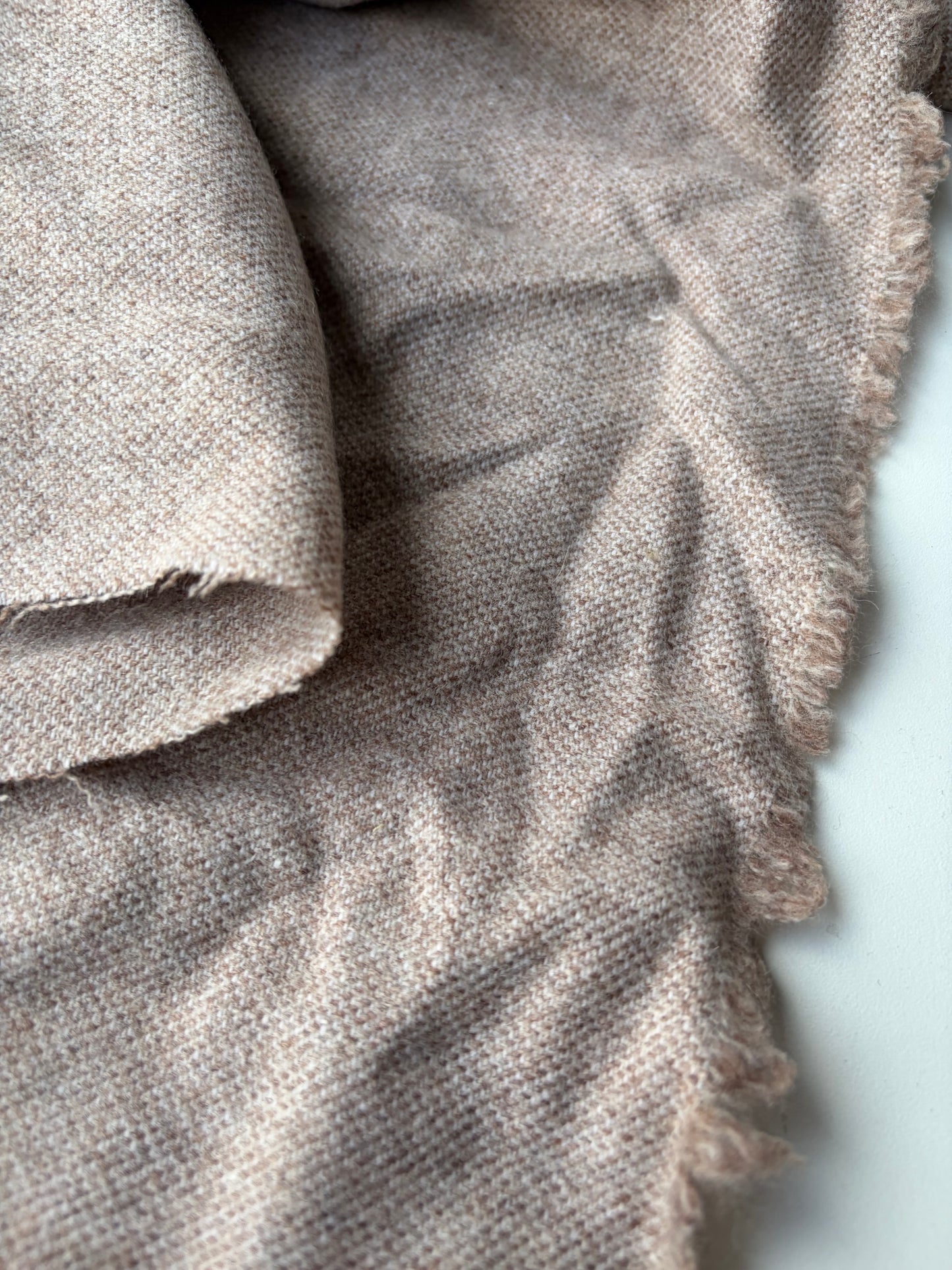 FELICE 008 camel/brown coloured carded wool tweed